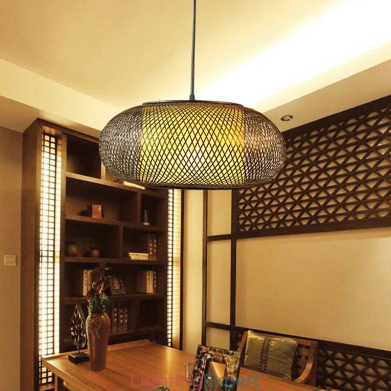 Decorative Bamboo Pendant Light Visual Comfort
