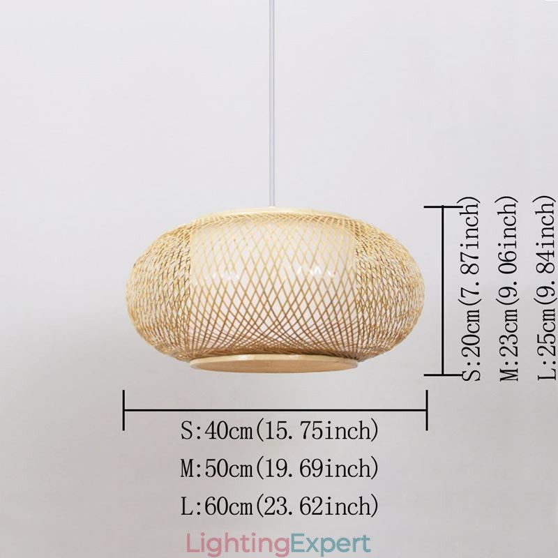 Decorative Bamboo Pendant Light Visual Comfort