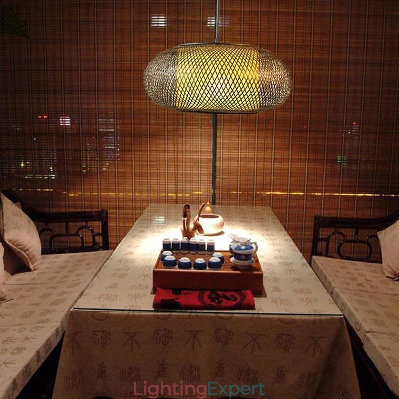 Decorative Bamboo Pendant Light Visual Comfort