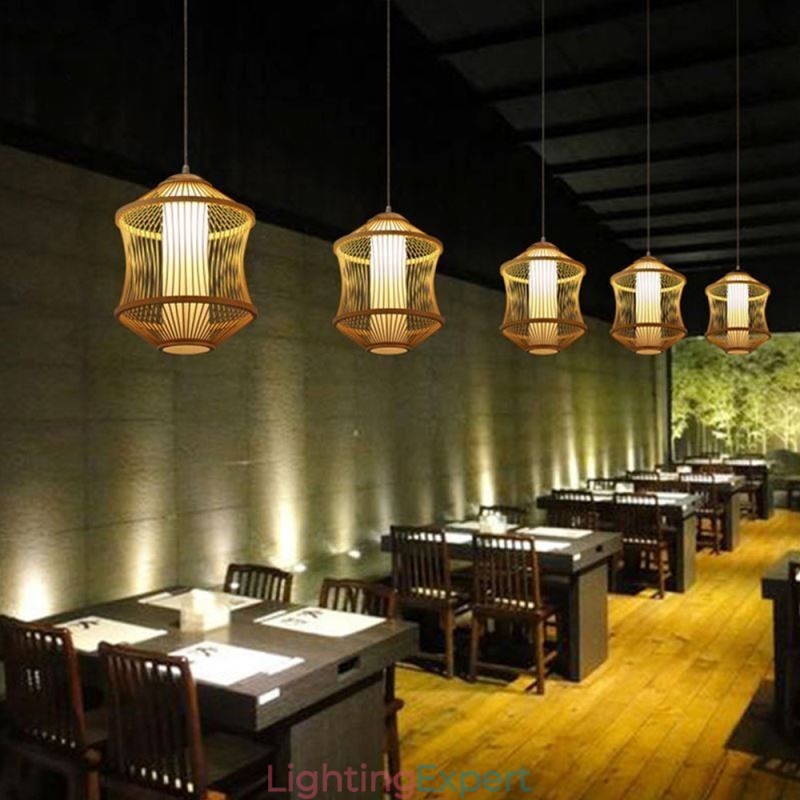 Visual Comfort Bamboo Cage Pendant Light