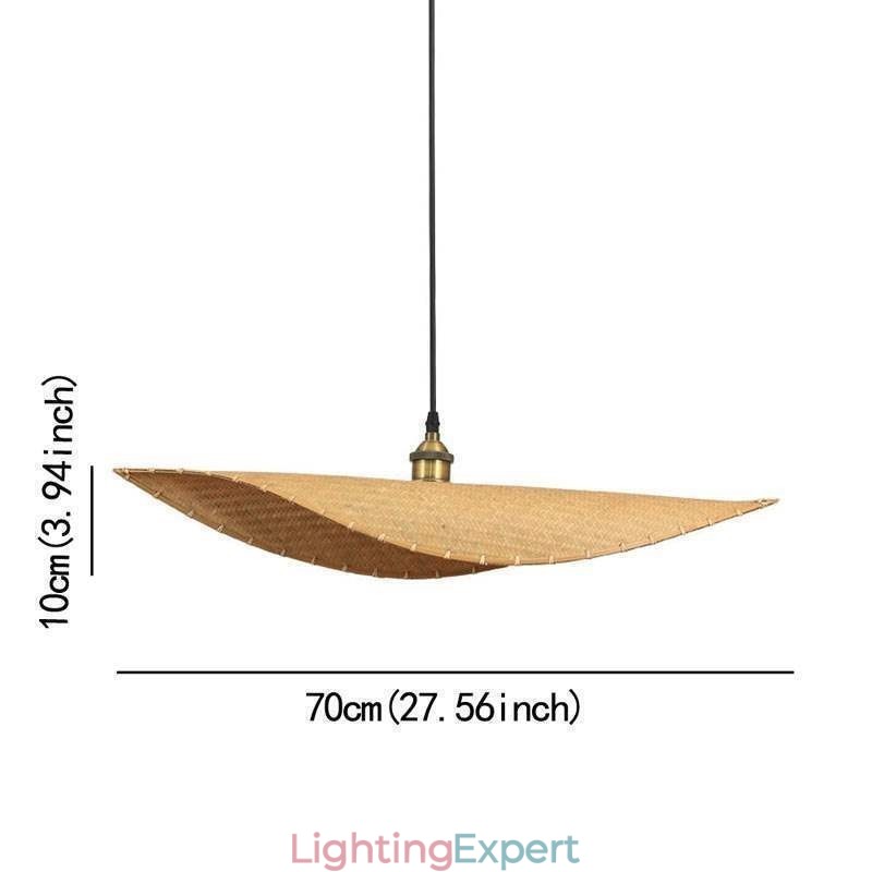 Creative Leaf Pendant Light Contemporary Bamboo Pendant Light Tearoom Lighting