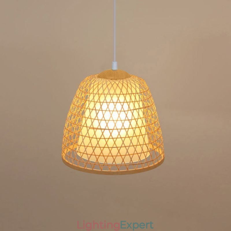 Visual Comfort Dome Bamboo Pendant Light