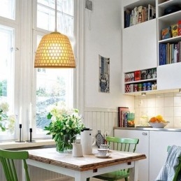 Visual Comfort Dome Bamboo Pendant Light