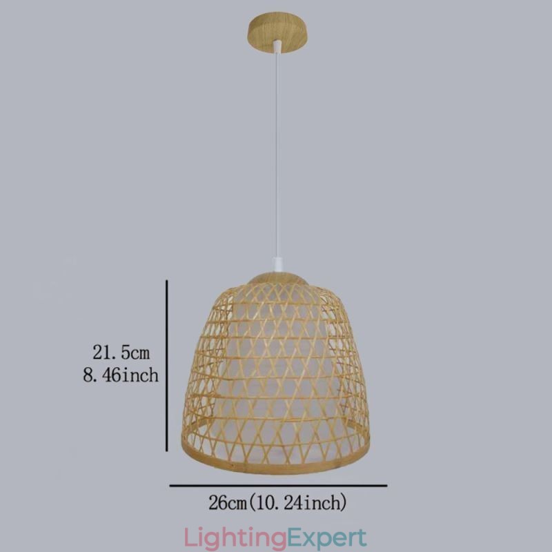 Visual Comfort Dome Bamboo Pendant Light