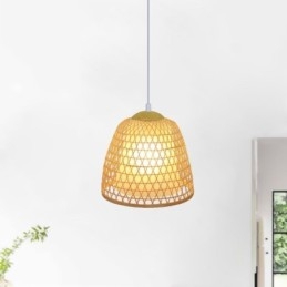 Visual Comfort Dome Bamboo Pendant Light