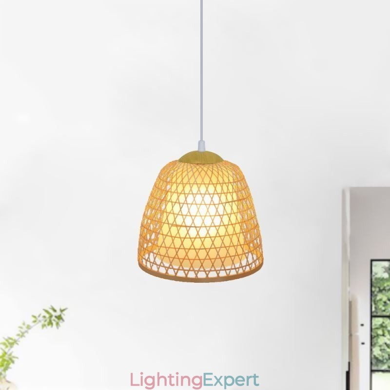 Visual Comfort Dome Bamboo Pendant Light