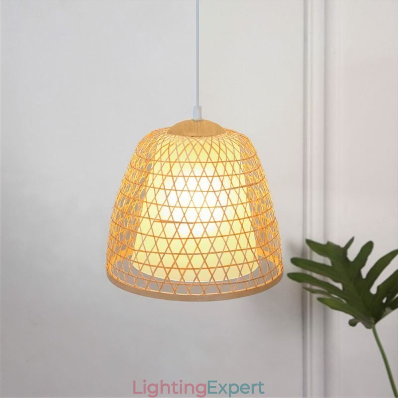 Visual Comfort Dome Bamboo Pendant Light