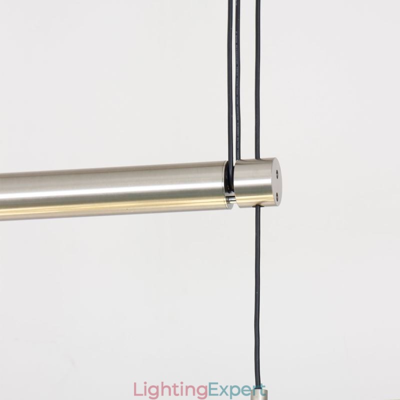 Modern 4 Light Pendant Light With Fabric Shade Adjustable Height