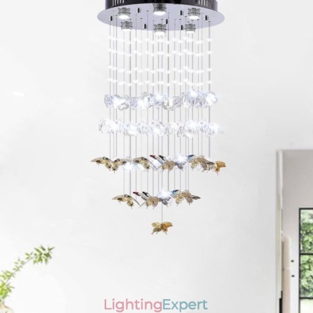 Nordic Pendant Light Creative Butterfly Glass Pendant Light