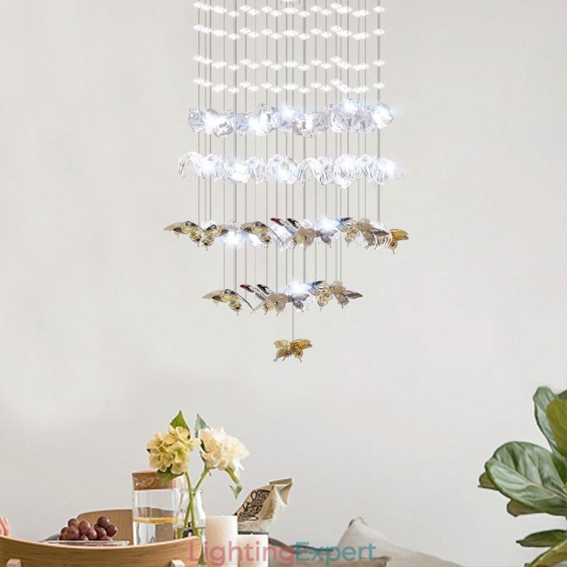 Nordic Pendant Light Creative Butterfly Glass Pendant Light