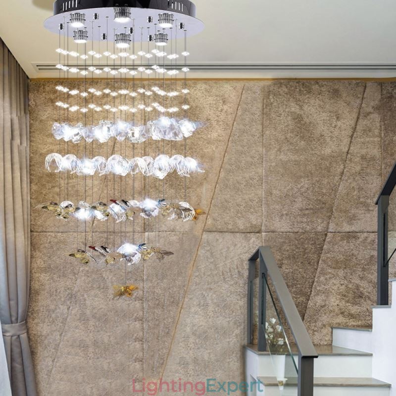 Nordic Pendant Light Creative Butterfly Glass Pendant Light