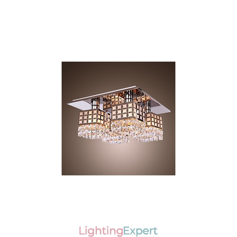 Chandelier Modern Crystal Stainless Living 4 Lights