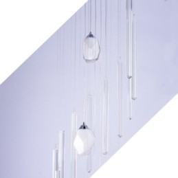 Cluster Pendant Light Modern Large Pendant Crystal Chandelier Duplex Staircase