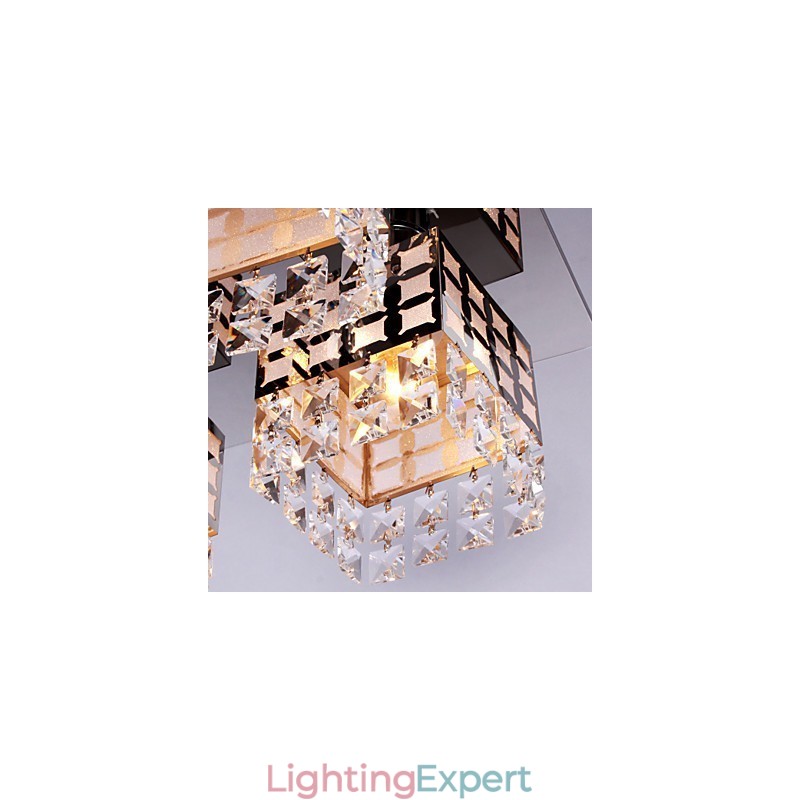 Chandelier Modern Crystal Stainless Living 4 Lights