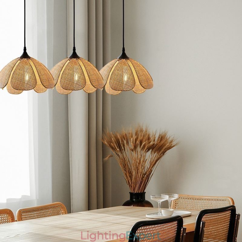 Rattan Pendant Light Retro Rattan Ceiling Light