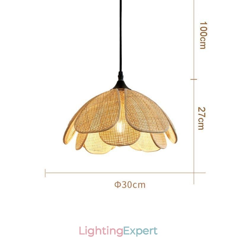 Rattan Pendant Light Retro Rattan Ceiling Light