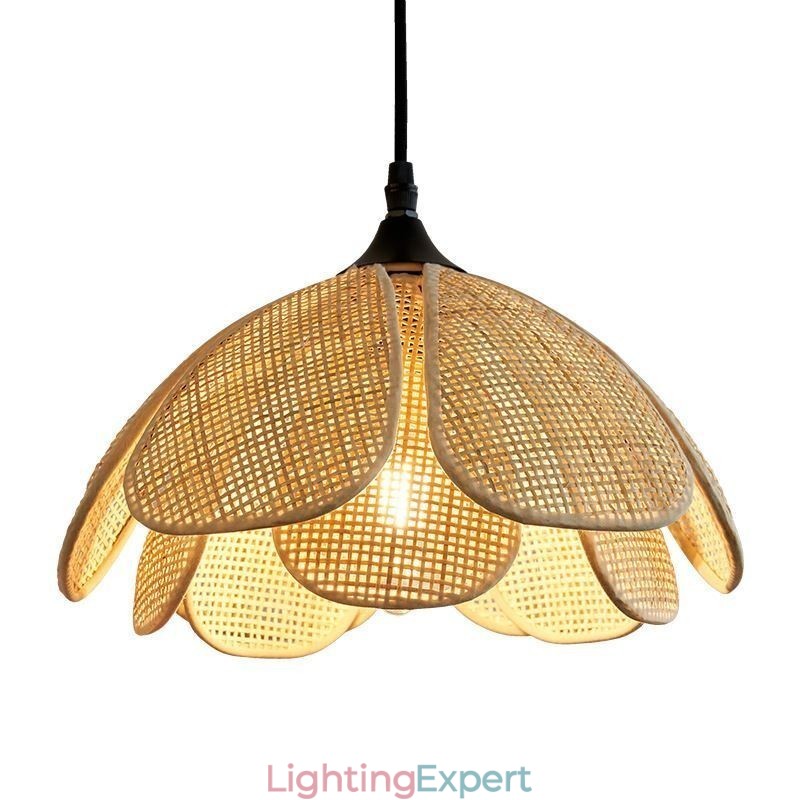 Rattan Pendant Light Retro Rattan Ceiling Light