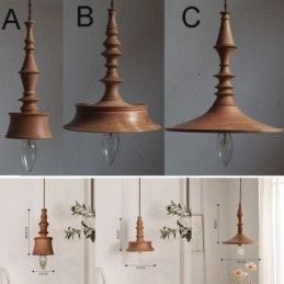 Rubberwood Pendant Light Ins Vintage Hanging Light