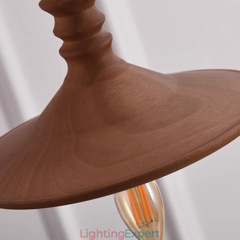 Rubberwood Pendant Light Ins Vintage Hanging Light