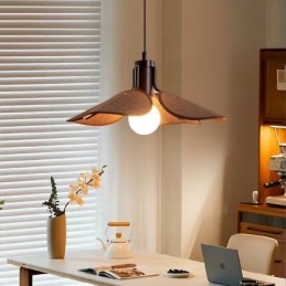 Nordic Pendant Light Wabi Sabi Style Fabric Lampshade Decorative Ceiling Light
