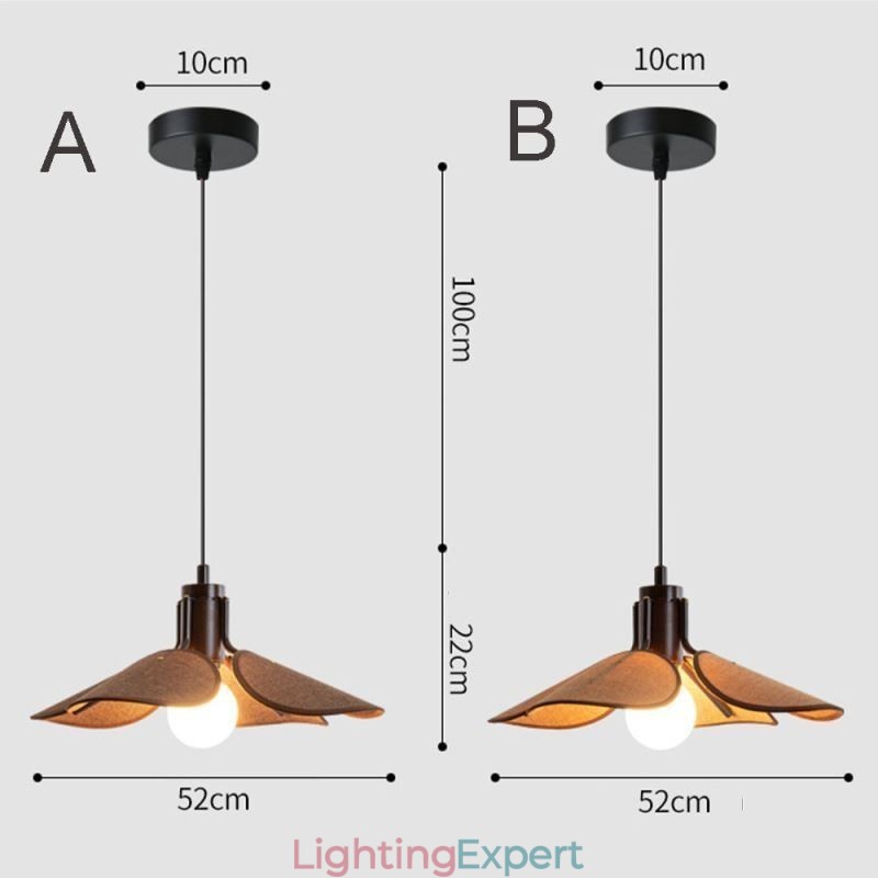Nordic Pendant Light Wabi Sabi Style Fabric Lampshade Decorative Ceiling Light