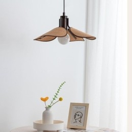 Nordic Pendant Light Wabi Sabi Style Fabric Lampshade Decorative Ceiling Light