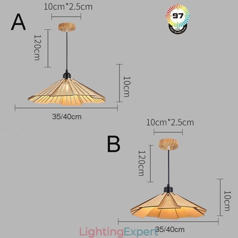 Pendant Light Creative Retro Wooden Ceiling Light