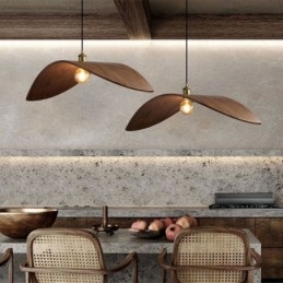 Solid Wood Pendant Light Creative Retro Ceiling Light