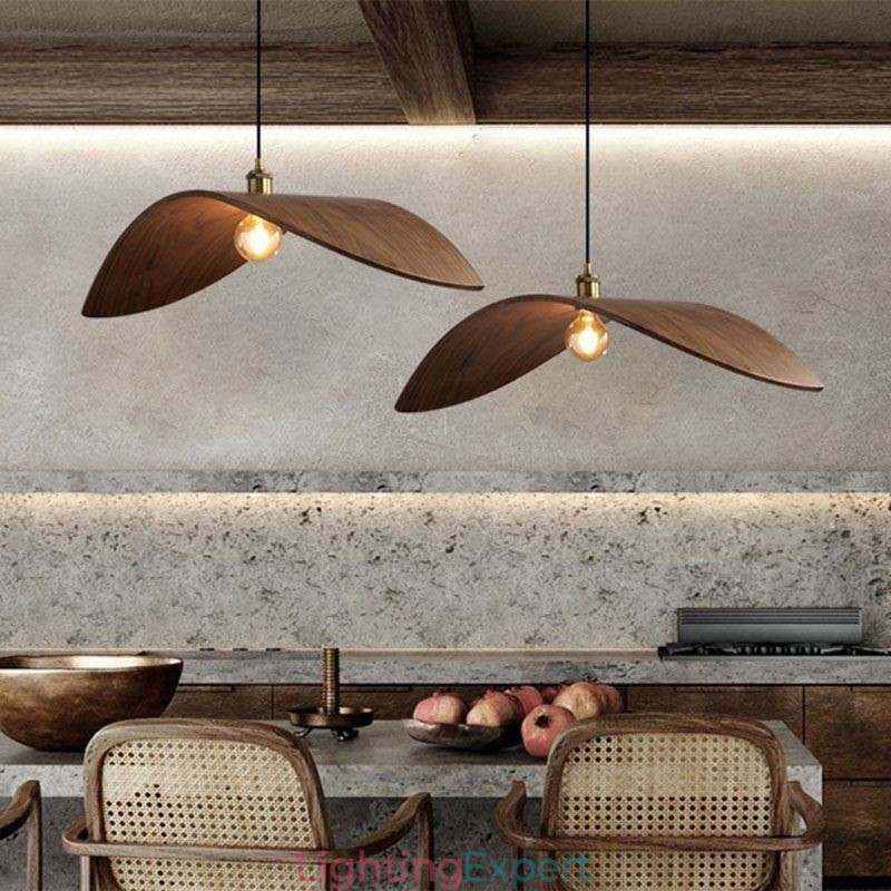 Solid Wood Pendant Light Creative Retro Ceiling Light