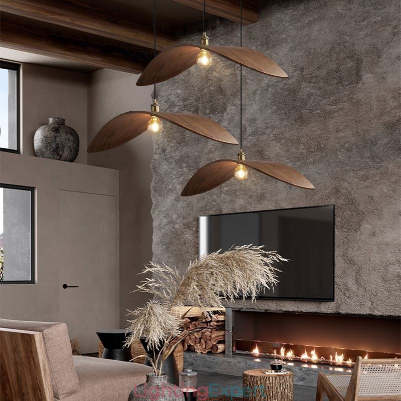Solid Wood Pendant Light Creative Retro Ceiling Light