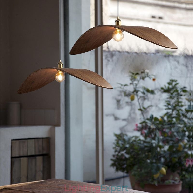 Solid Wood Pendant Light Creative Retro Ceiling Light