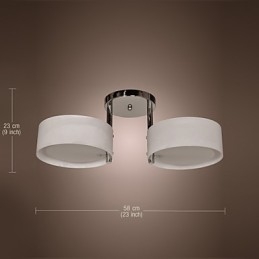Modern Contemporary Chrome Metal Chandelier Flush Mount