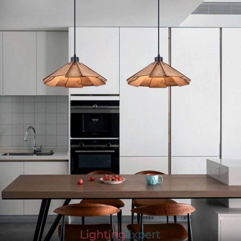 Retro Pendant Light Creative Wooden Ceiling Light