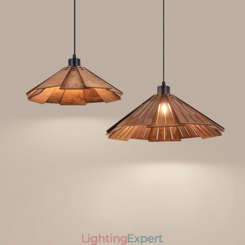 Retro Pendant Light Creative Wooden Ceiling Light