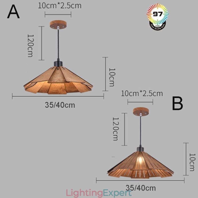 Retro Pendant Light Creative Wooden Ceiling Light