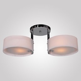 Modern Contemporary Chrome Metal Chandelier Flush Mount