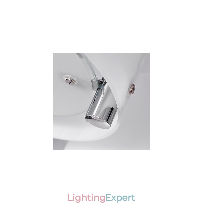 Modern Contemporary Chrome Metal Chandelier Flush Mount