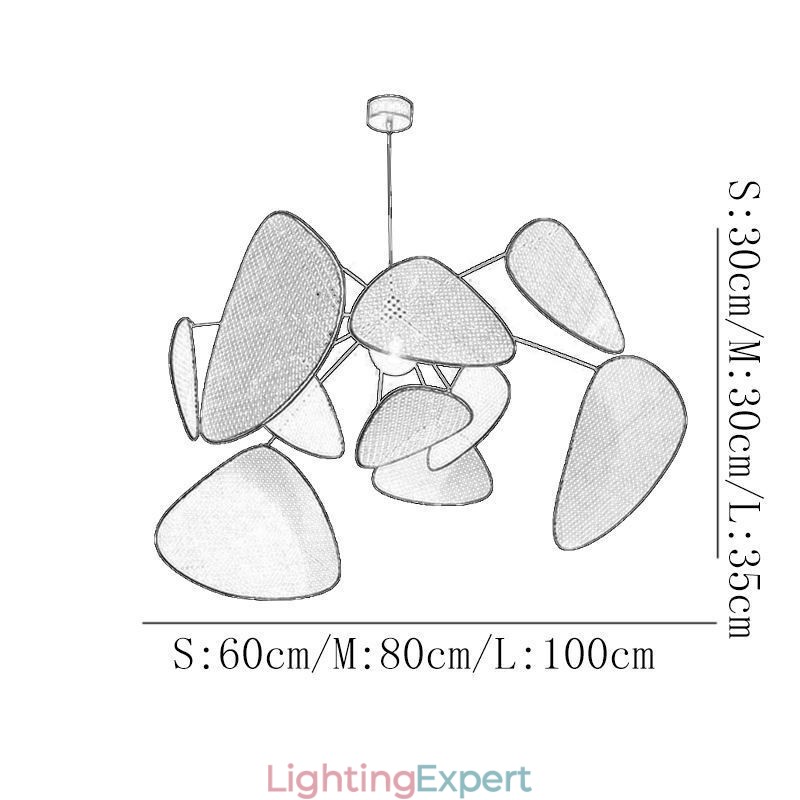 Pendant Light Natural Simple Hand Weaved Ceiling Lamp