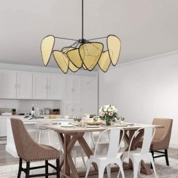 Pendant Light Natural Simple Hand Weaved Ceiling Lamp