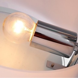 Modern Contemporary Chrome Metal Chandelier Flush Mount