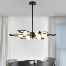 Rustic Chandelier 6 Light Classic Petals Ceiling Hanging Light