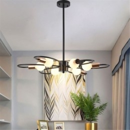 Rustic Chandelier 6 Light Classic Petals Ceiling Hanging Light