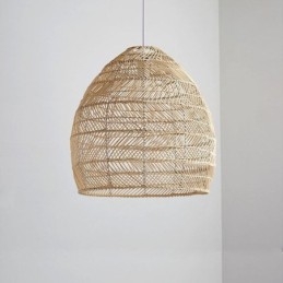 Hand Woven Pendant Light Rattan Hanging Light Farmhouse