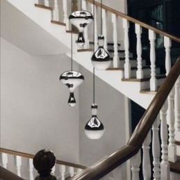 Creative Pendant Light Modern Simple Electroplated Glass Small Ceiling Light