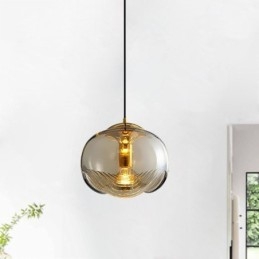 Stamen Glass Pendant Light Modern Minimalist Wrought Iron Ceiling Light