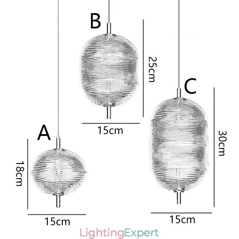 Water Ripple Pendant Light Modern Minimalist Wrought Iron Ceiling Light