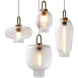 Frosted Glass Pendant Light Modern Minimalist Wrought Iron Ceiling Light