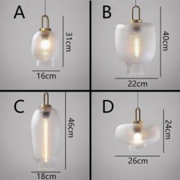 Frosted Glass Pendant Light Modern Minimalist Wrought Iron Ceiling Light