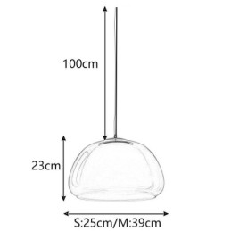 Pendant Light Modern Simple Clear Glass Pudding Ceiling Light
