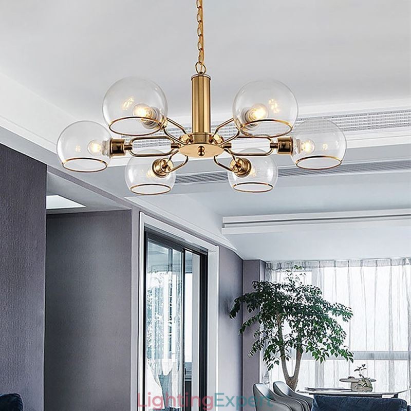 Glass Pendant Light Modern Minimalist Wrought Iron Ceiling Light